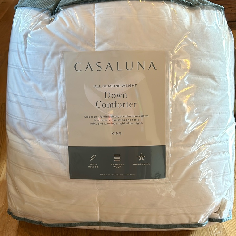 Brand new, never opened.all seasons down comforter